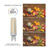 LXcom Bombilla LED G9 intensidad regulable 2 unidades_4