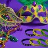 Paquete de 48 pulseras de goma de Mardi Gras para fiestas_5