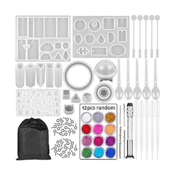 Emfure Juego de 94 moldes de resina de silicona para_1