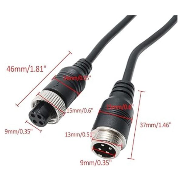 Hxchen Cable de extensión de vídeo de aviación de 4 pines