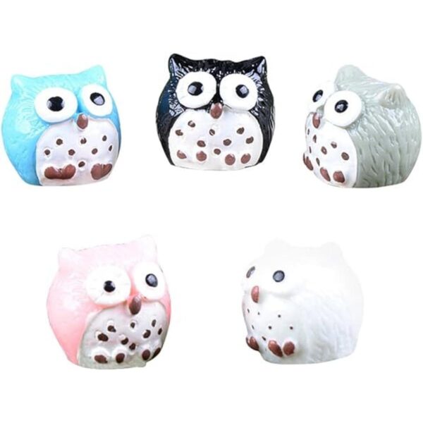 JANOU 20 piezas de mini búhos de decoración en miniatura