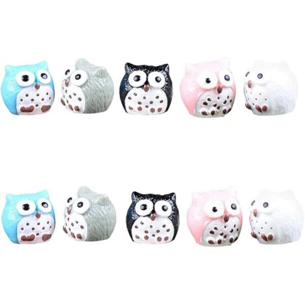 JANOU 20 piezas de mini búhos de decoración en miniatura