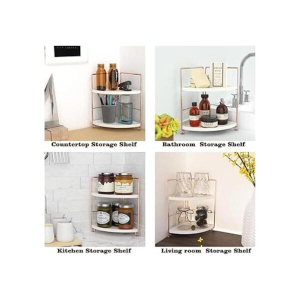 Organizador de encimera de baño de 2 niveles bandeja de