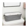 Juvale Cubo de almacenamiento para baño tela gris 16.0