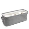 Juvale Cubo de almacenamiento para baño tela gris 16.0
