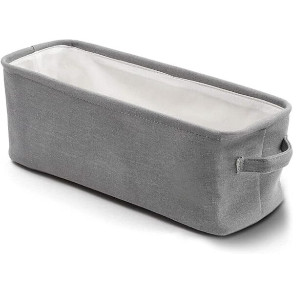 Juvale Cubo de almacenamiento para baño tela gris 16.0