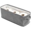 Juvale Cubo de almacenamiento para baño tela gris 16.0