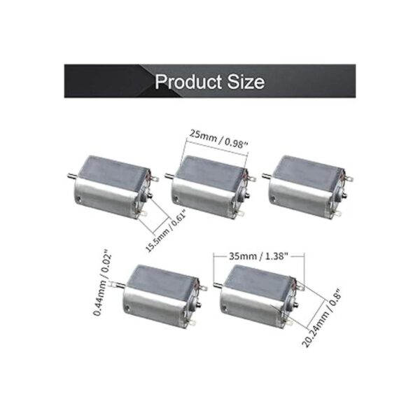 Fielect 5 piezas de motor CC de 12 V 9000 RPM 0.05 A_2
