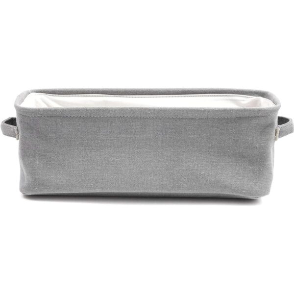 Juvale Cubo de almacenamiento para baño tela gris 16.0