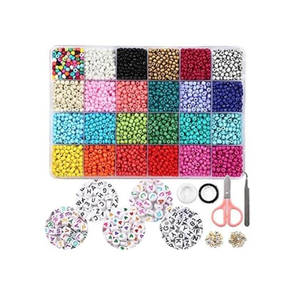 OUTUXED Kit de 7200 cuentas de semillas de vidrio de 0.157_1
