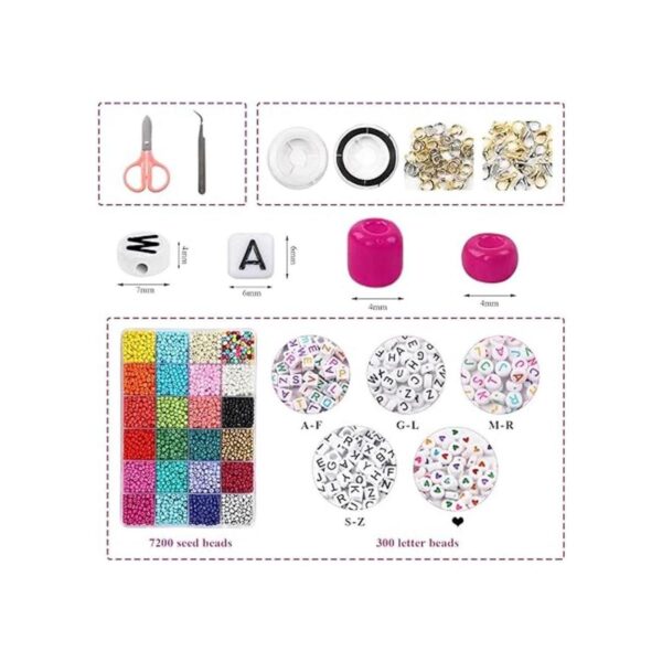 OUTUXED Kit de 7200 cuentas de semillas de vidrio de 0.157_2