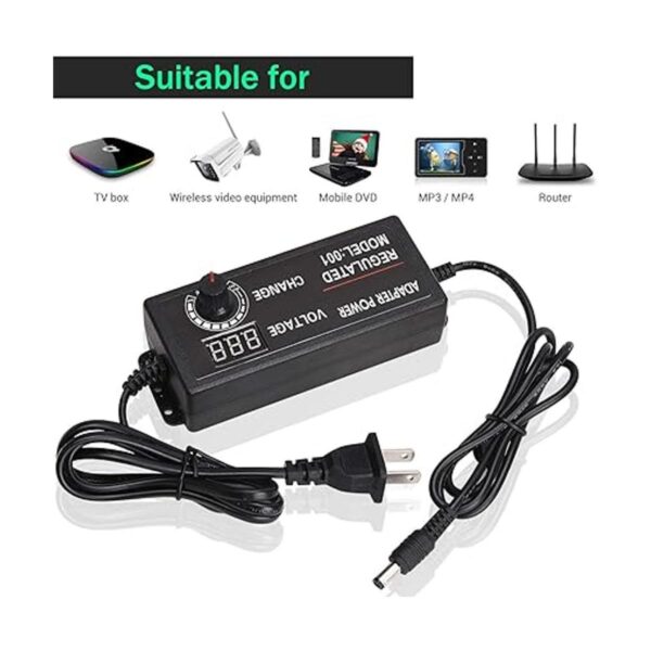 Facmogu Adaptador de fuente de alimentación ajustable AC_2