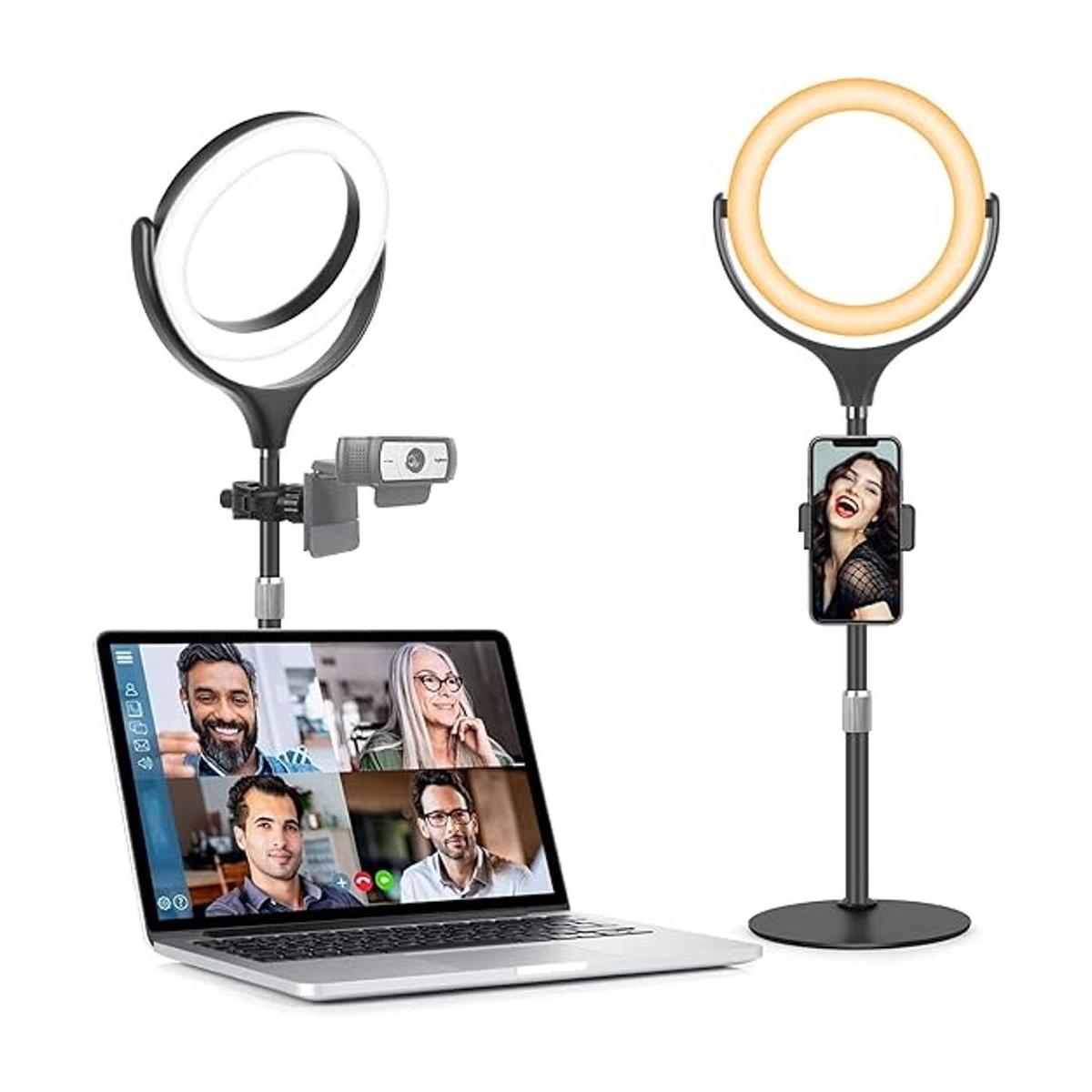 Anillo de luz para videoconferencias de computadora