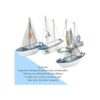 BUYGOO Juego de 4 mini veleros para decoración de velero_4