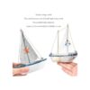 BUYGOO Juego de 4 mini veleros para decoración de velero_3