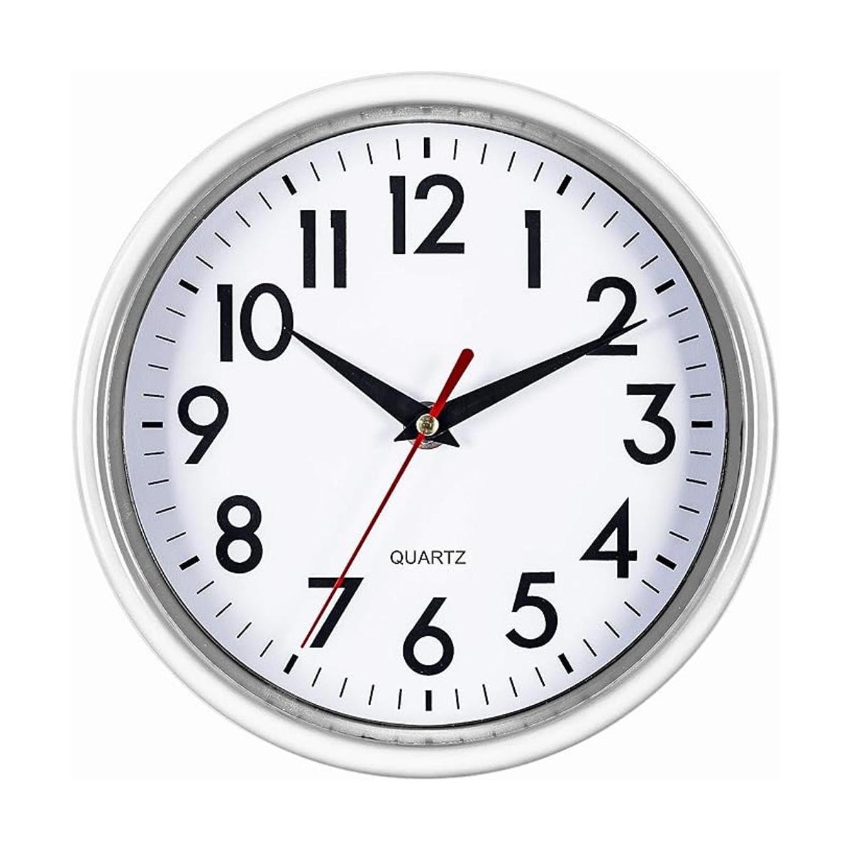 Bernhard Products Reloj de pared blanco retro de 8