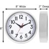 Bernhard Products Reloj de pared blanco retro de 8