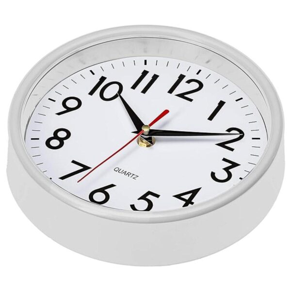 Bernhard Products Reloj de pared blanco retro de 8