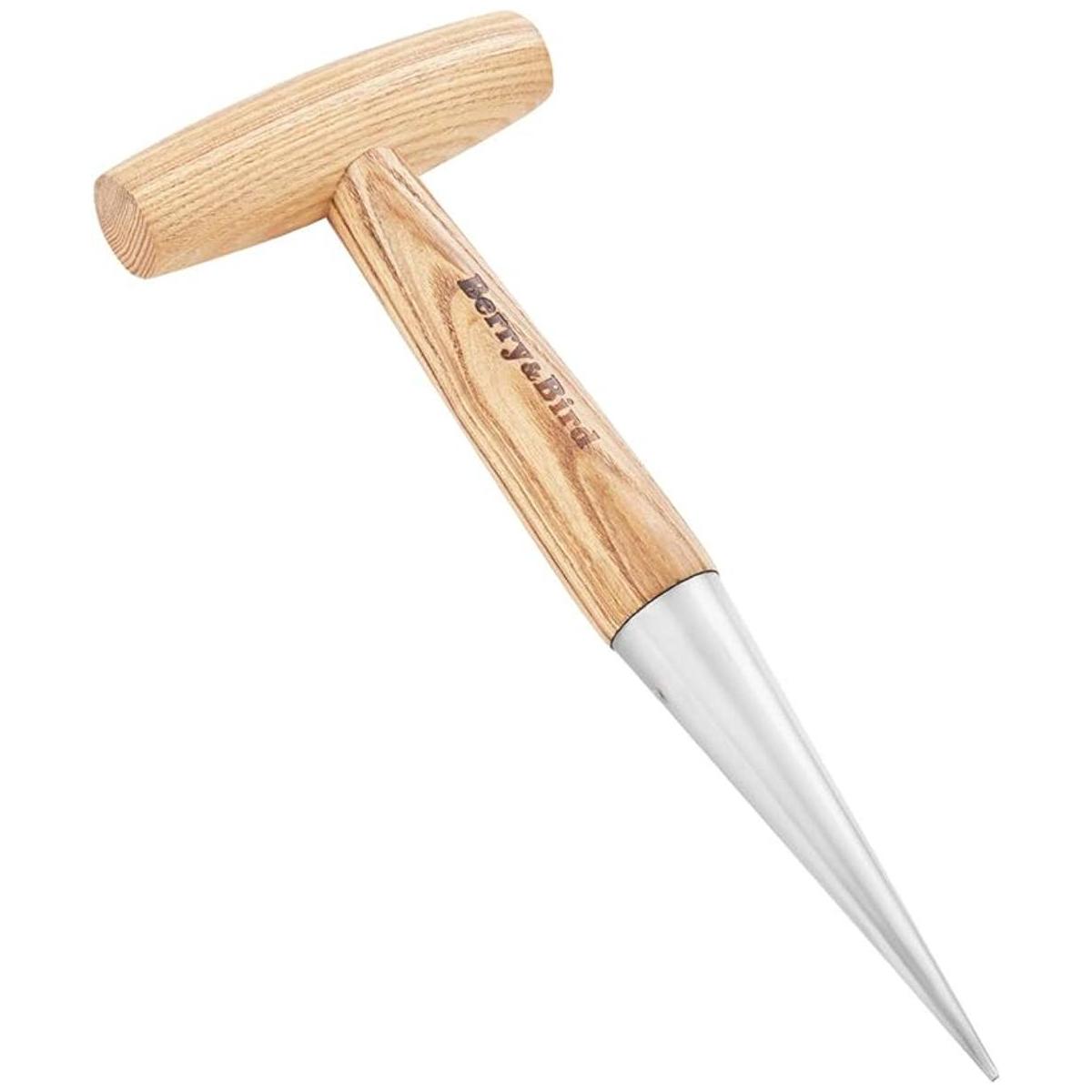BerryBird Dibbler de mano de acero inoxidable con mango