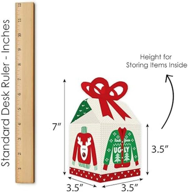 Big Dot of Happiness Ugly Sweater Cajas de regalo