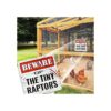 Bigtime Signs Beware of Tiny Raptors Letrero de 12 x 12_5