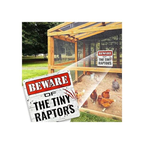 Bigtime Signs Beware of Tiny Raptors Letrero de 12 x 12_5