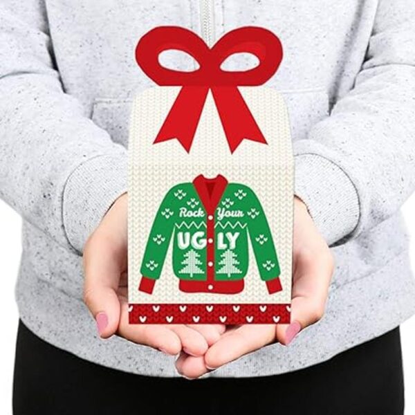 Big Dot of Happiness Ugly Sweater Cajas de regalo