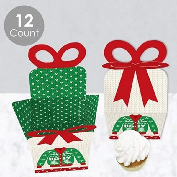 Big Dot of Happiness Ugly Sweater Cajas de regalo
