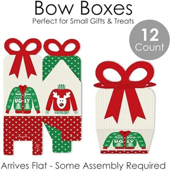 Big Dot of Happiness Ugly Sweater Cajas de regalo