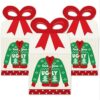 Big Dot of Happiness Ugly Sweater Cajas de regalo