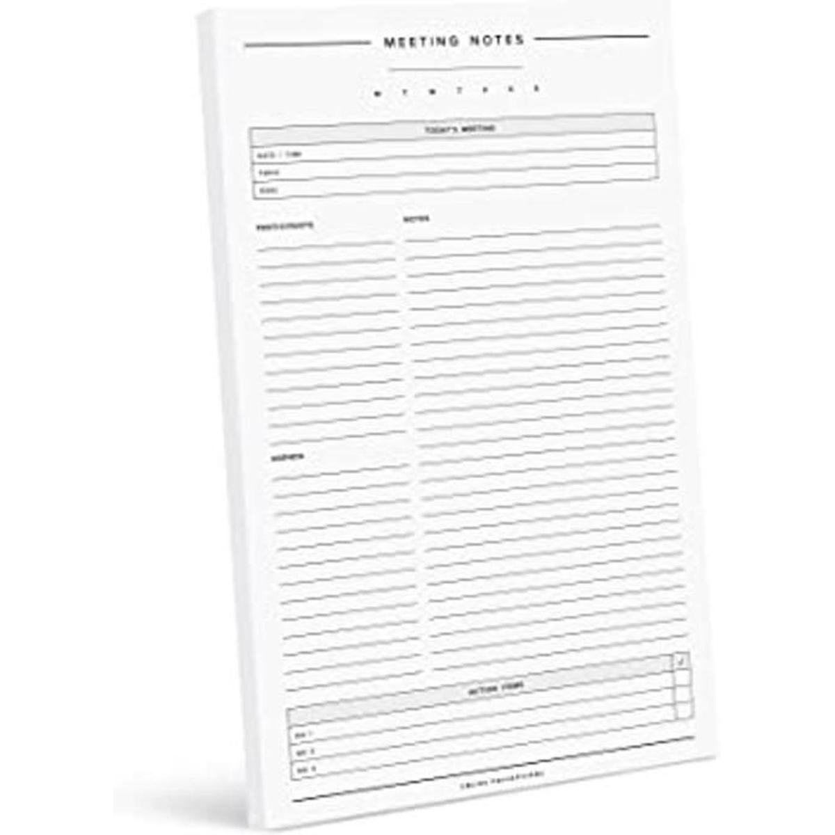 Bliss Collections Bloc de notas para reuniones con 50