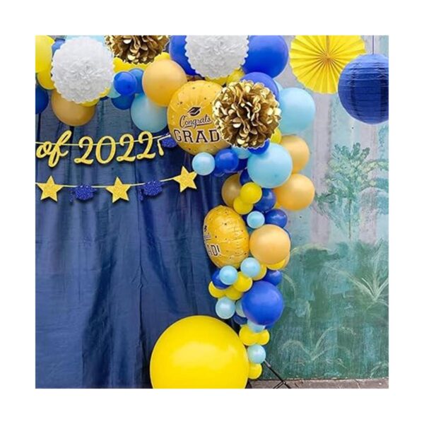 Blue Gold Class of 2022 Banner para fiesta de graduación_5