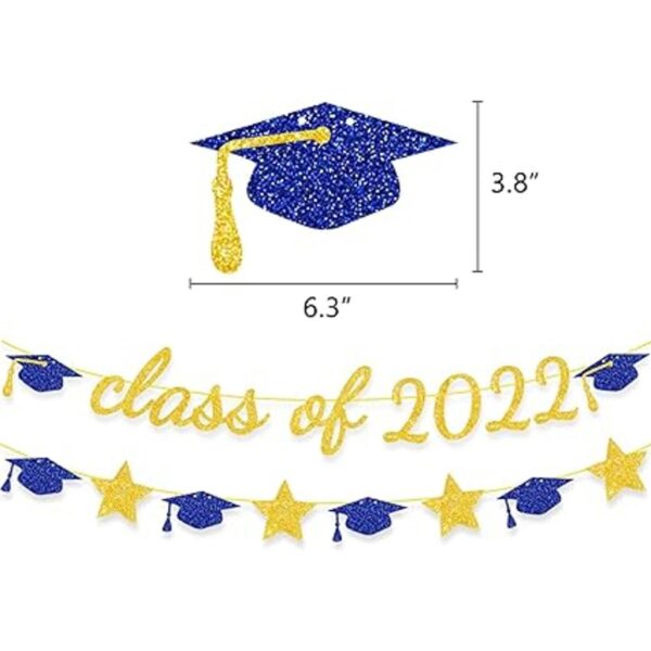 Blue Gold Class of 2022 Banner para fiesta de graduación_2