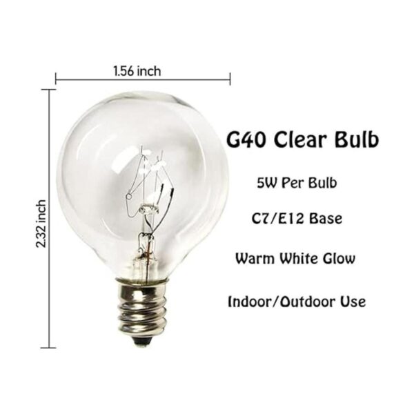 Bombillas de repuesto G40 bombillas de globo de 5 W para_2