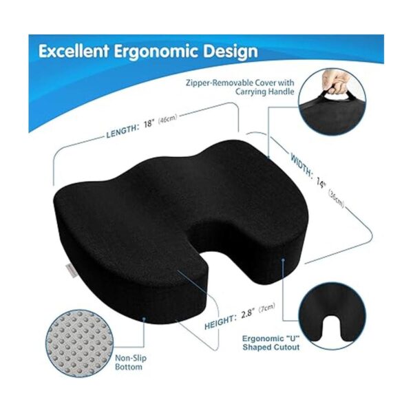 Bomdaia Cojín de asiento para silla de oficina cojín de_2