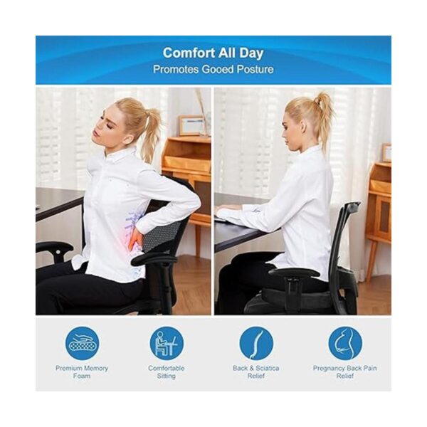 Bomdaia Cojín de asiento para silla de oficina cojín de_3
