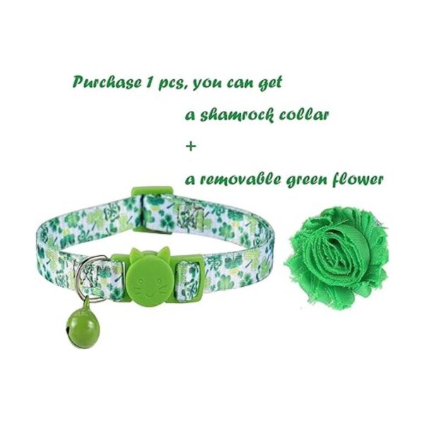 BoomBone Gato San Patricio Día Collar Flor Collares para_2