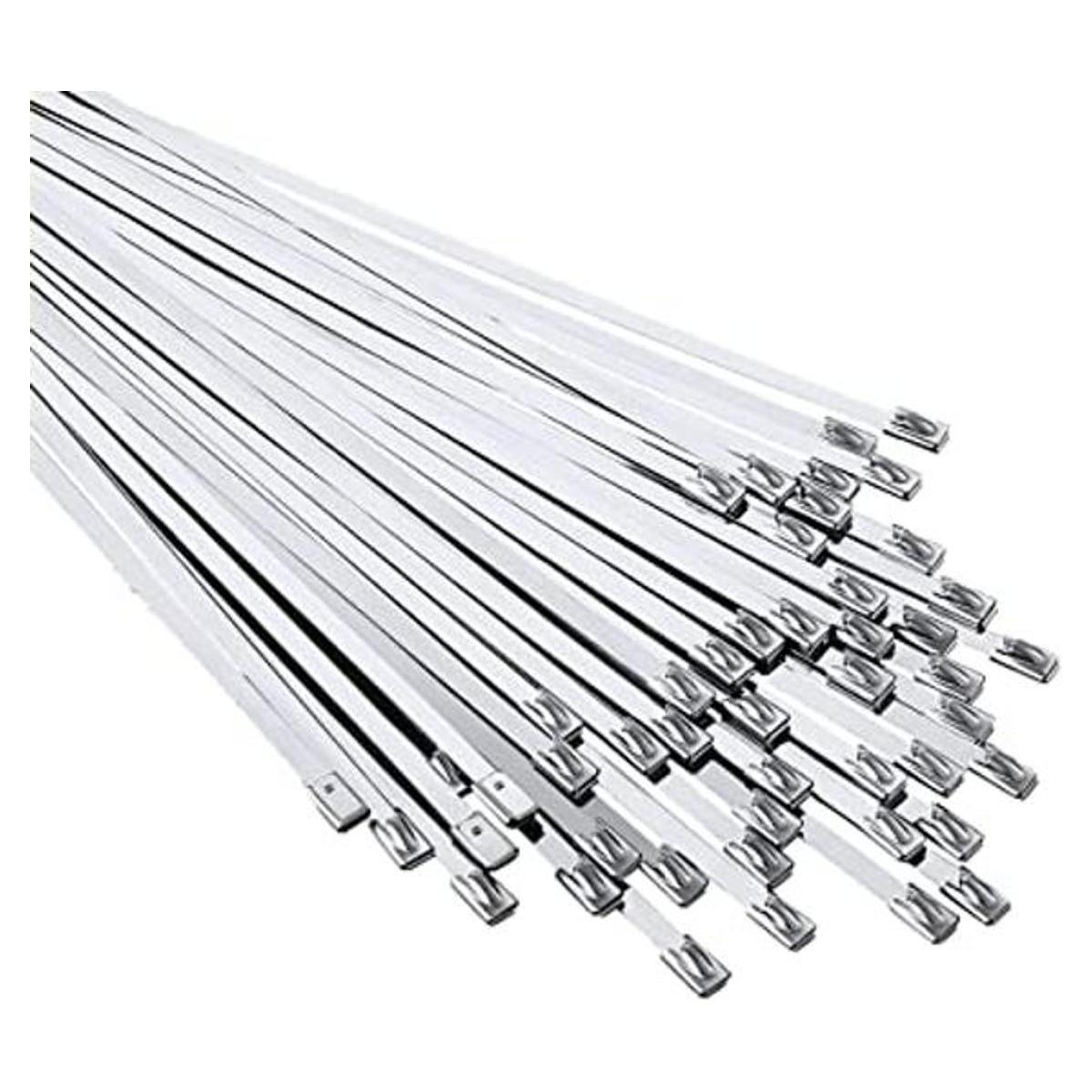 Bridas de metal de 11.8 pulgadas 100 unidades de acero