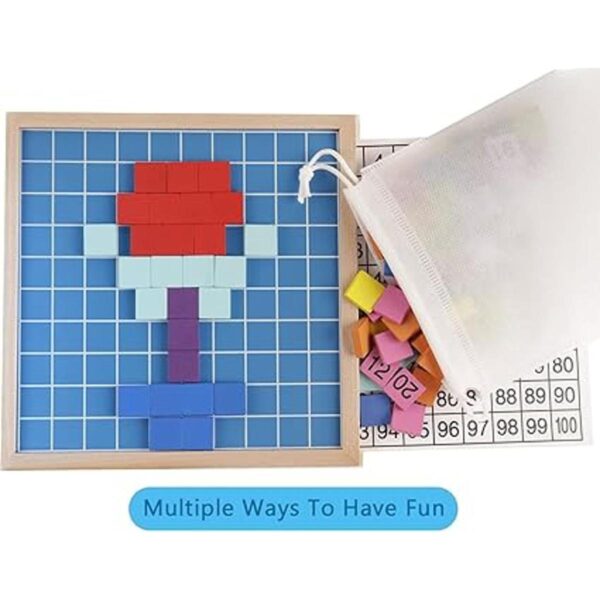 CICITOYWO Juego de mesa de madera con ciento números_3