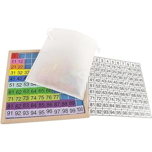 CICITOYWO Juego de mesa de madera con ciento números_6