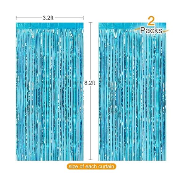 CHRORINE 2 cortinas de flecos de papel de aluminio_2