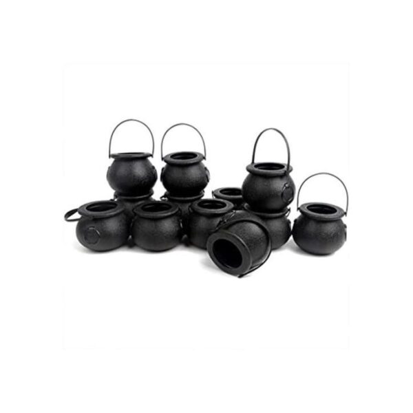 CCINEE Caldero negro con asa mini cubo de plástico para_1
