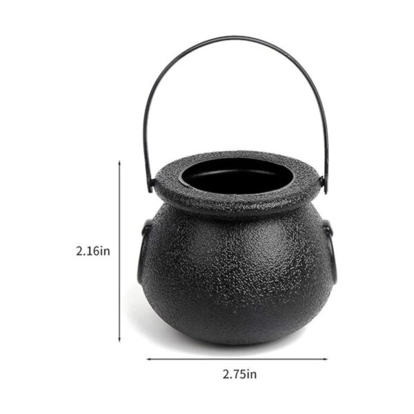 CCINEE Caldero negro con asa mini cubo de plástico para_2