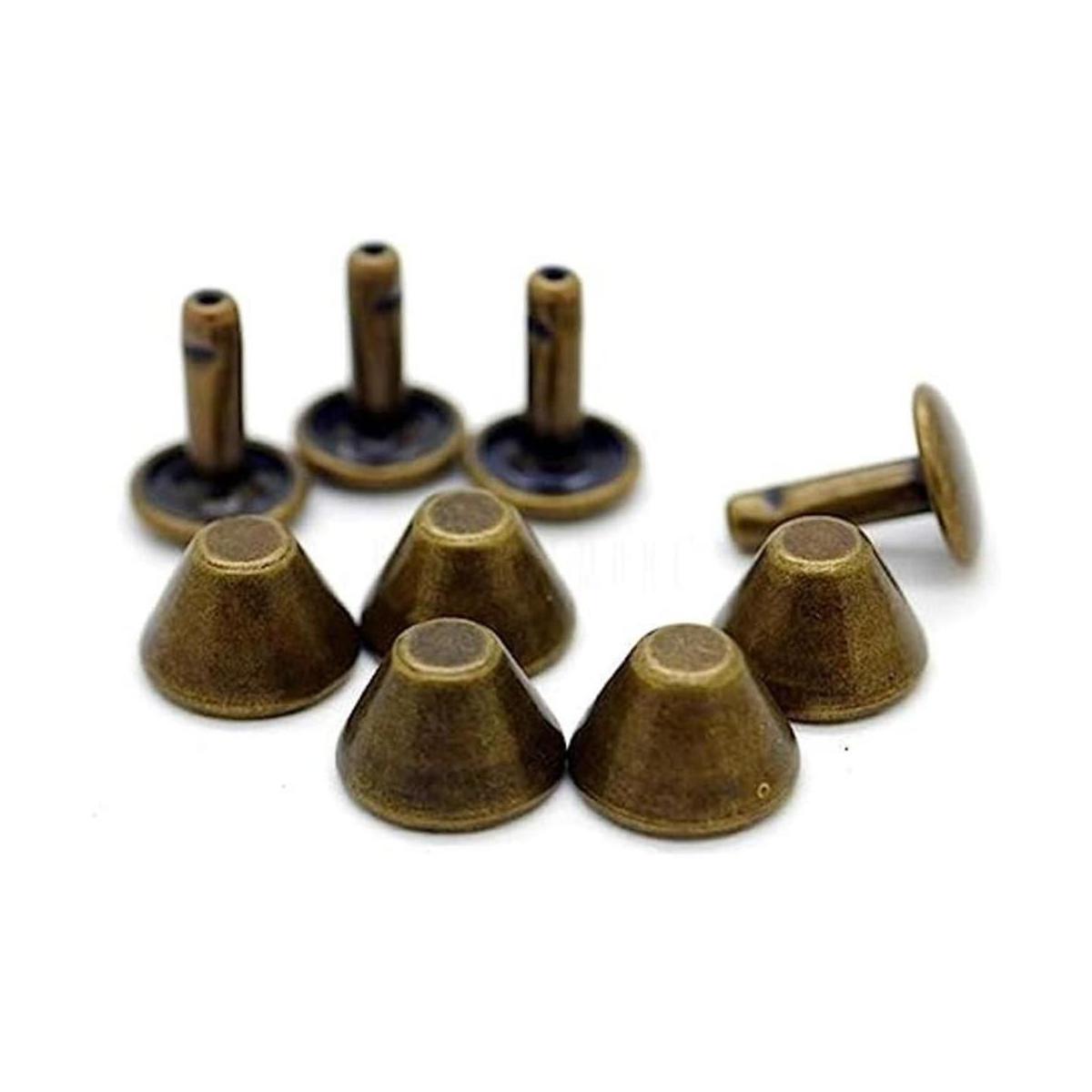 CRAFTMEMORE 0.394 in metal cabeza plana remache clavos