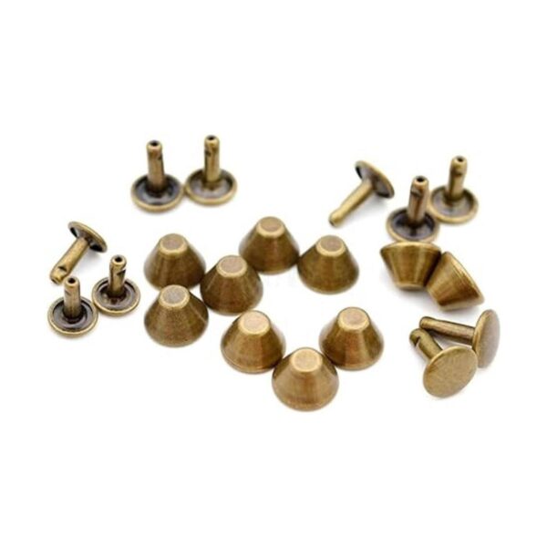 CRAFTMEMORE 0.394 in metal cabeza plana remache clavos_2