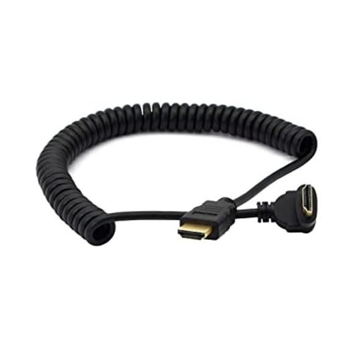 Cable HDMI en espiral de ángulo recto ángulo de 90 HDMI