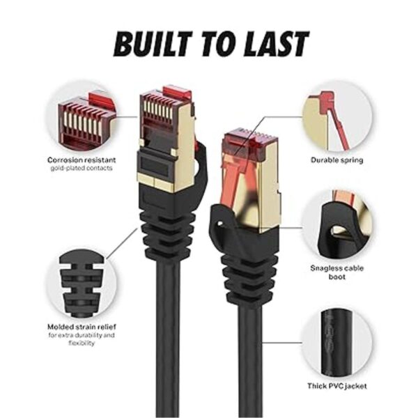 Cable Ethernet Cat 8 de 10 pies paquete de 2 Cable_2