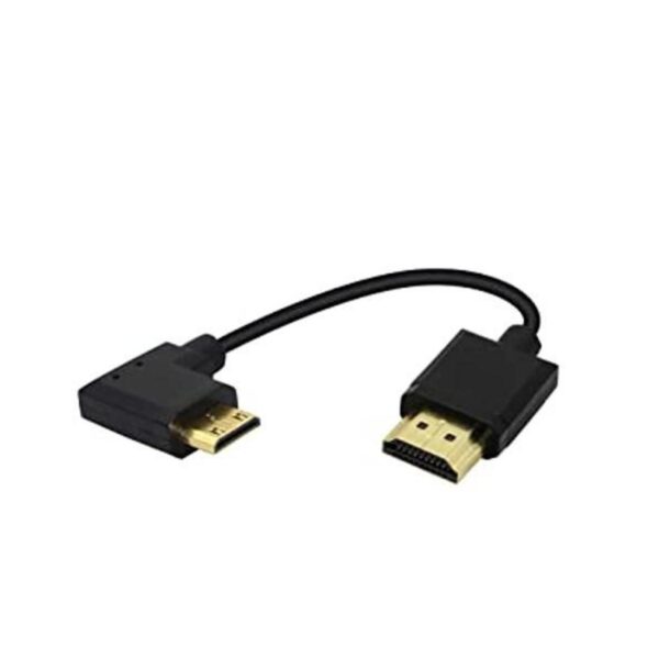 Cable corto Mini HDMI a HDMI de 5.9 in de 90 de flexión_1