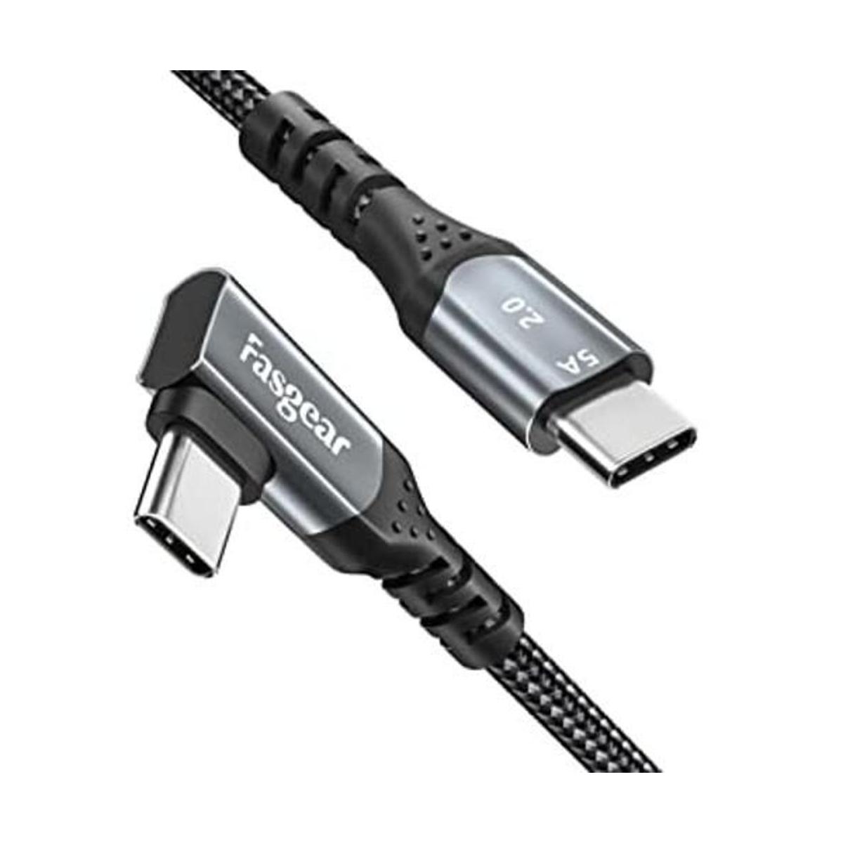 Cable USB C a USB C de 5.9 ft 100 W PD90 grados Fasgear