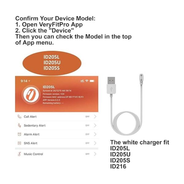 Cable de carga compatible con Umidigi Uwatch 3 cargador de_2